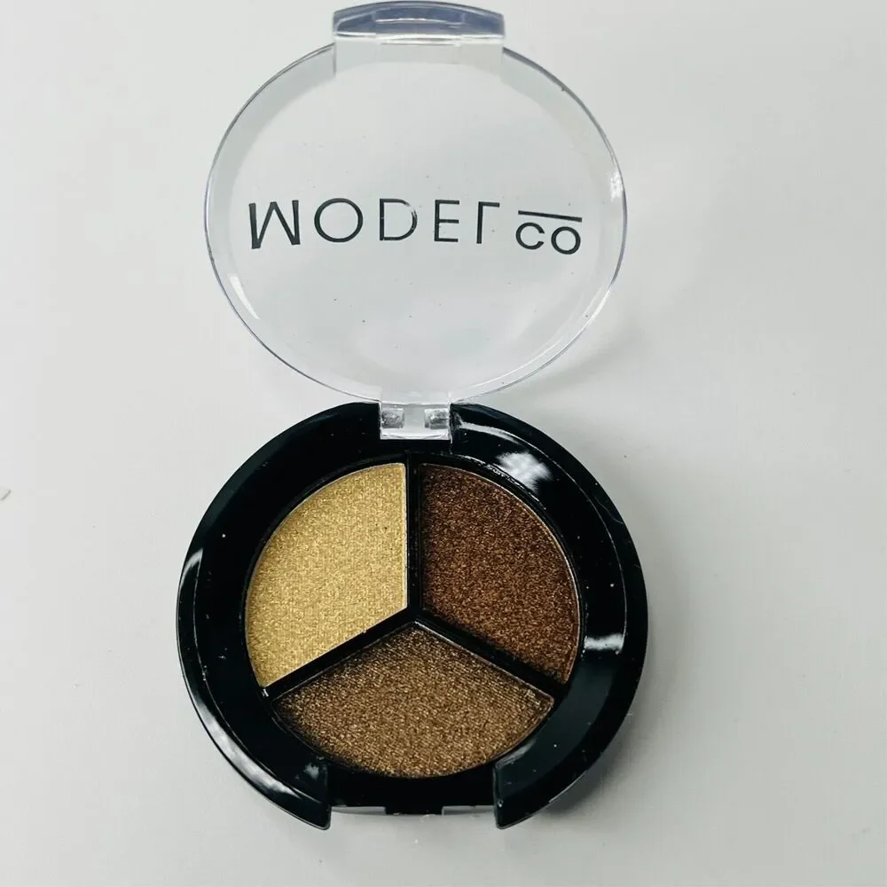 Model Co Metallic Eyeshadow Trio Palette St. Tropez Brown Neutrals 3g .1oz NIB